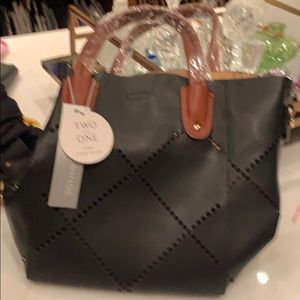 Black leather purse